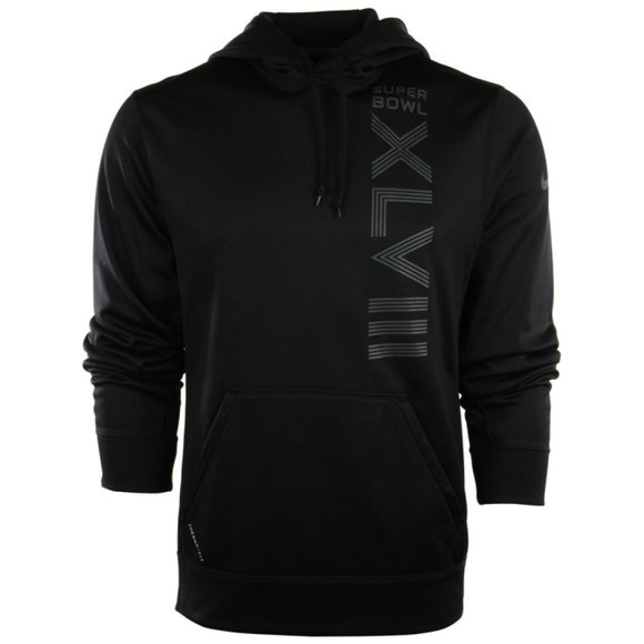 Nike Other - NWT Nike Super Bowl Tonal Thermal-Fit Micro Fleece Pullover Hoodie BLACK